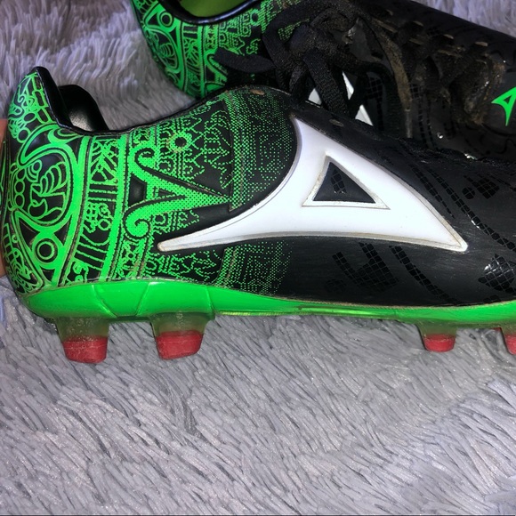 Prima Black and Neon Green Soccer Cleats - Picture 2 of 3
